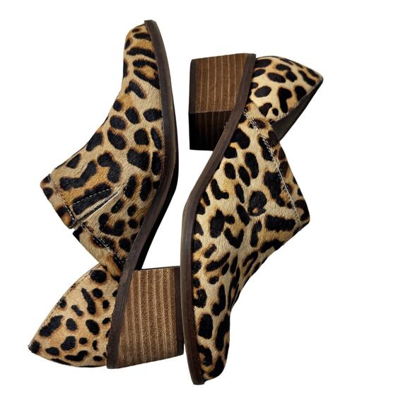 Crown Vintage Leopard Cheetah Print Calf Hair Booties Women's Size 6 - Picture 5 of 10